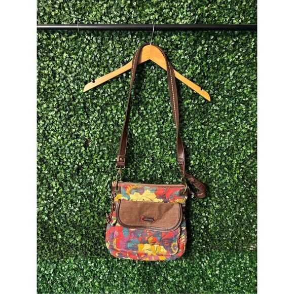 Sakroots Crossbody Peace Bag Satchel Floral - Picture 1 of 9